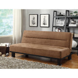 Callie Brown brown microfiber fabric elegant lounger sofa bed front view