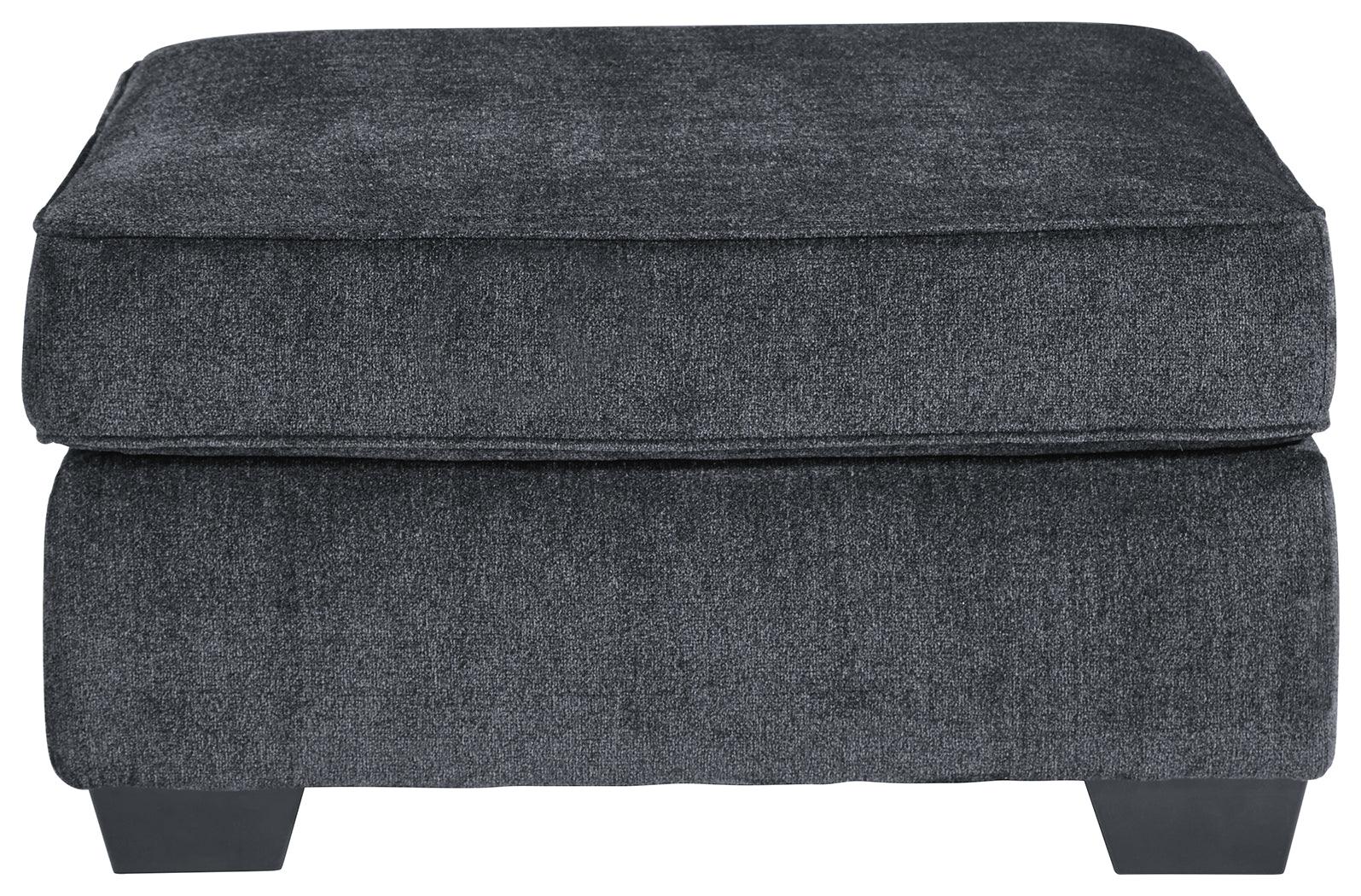 Altari Slate Chenille Oversized Accent Ottoman styled in contemporary living room setting