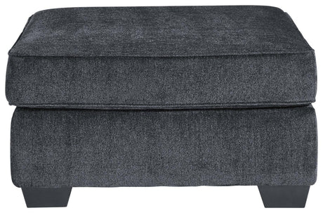 Altari Slate Chenille Oversized Accent Ottoman styled in contemporary living room setting