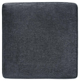 Altari Slate Chenille Oversized Accent Ottoman front corner view with lighting highlighting fabric texture
