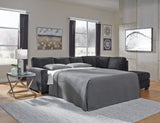 Room view showing the Altari Slate 2-Piece Sleeper Sectional with Ottoman