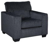 Altari Slate Chenille Chair side profile