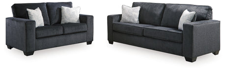 Altari Slate Gray loveseat front view