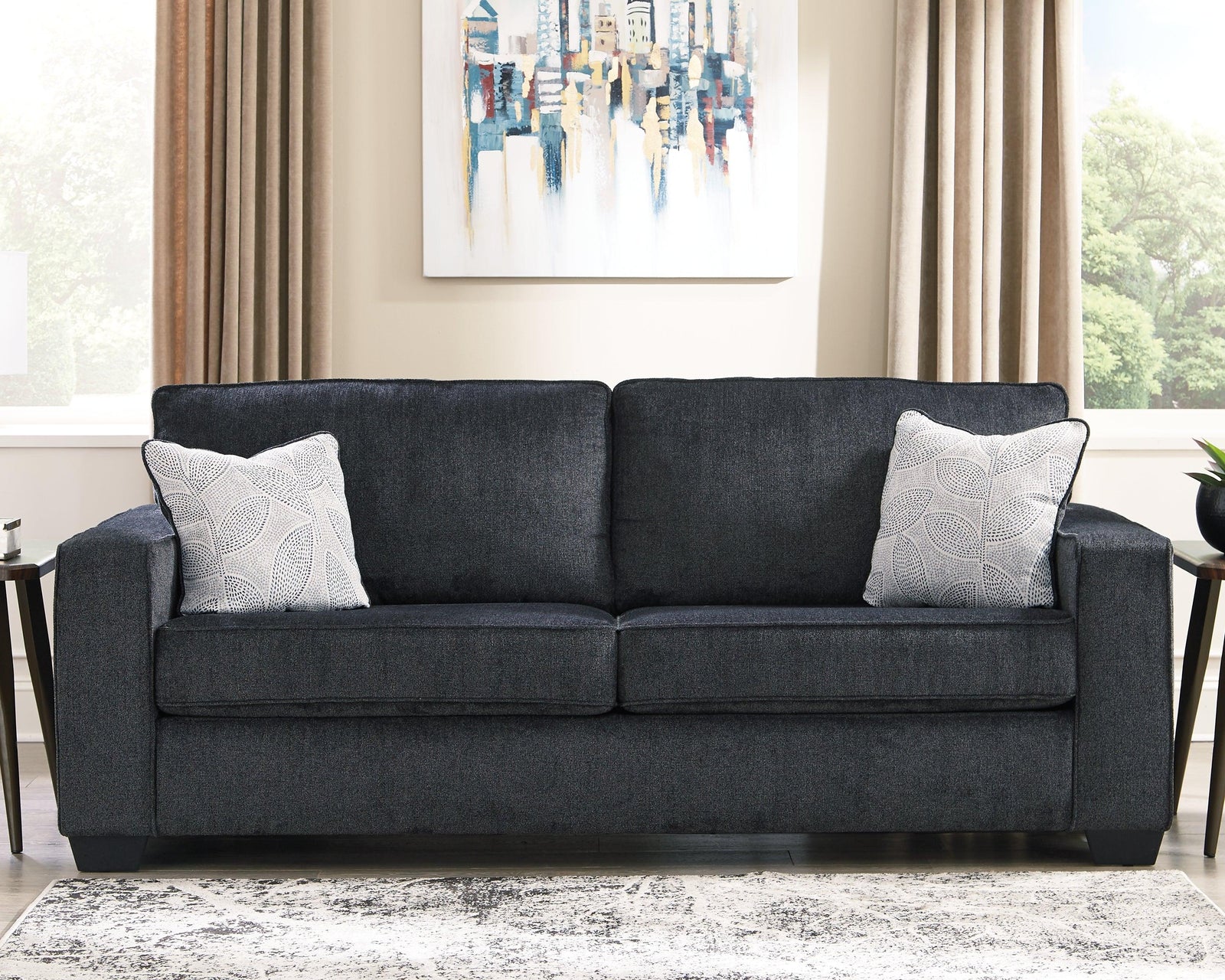 main view of Altari Slate Chenille Sofa furniture