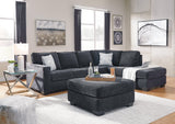 main view of Altari Slate Chenille 2-Piece Sectional With Chaise sectional sofa