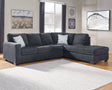 main view of Altari Slate Chenille 2-Piece Sectional With Chaise sectional sofa
