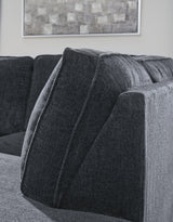 side view of Altari Slate Chenille 2-Piece Sectional With Chaise sectional sofa
