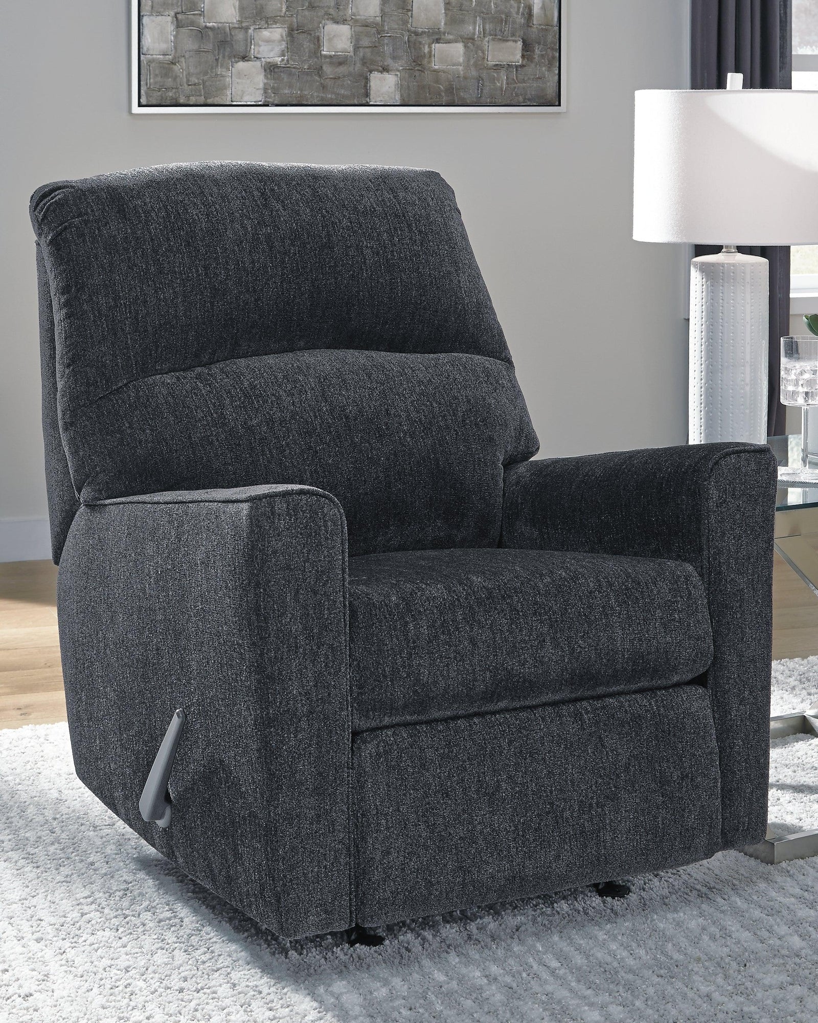 main view of Altari Slate Chenille Recliner recliner