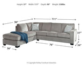 Close-up detail of chenille upholstery on Altari Alloy sectional
