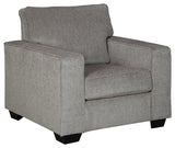 Altari Alloy Chenille Chair angled side view highlighting chenille fabric and clean design