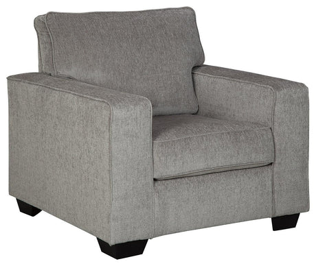 Altari Alloy Chenille Chair angled side view highlighting chenille fabric and clean design