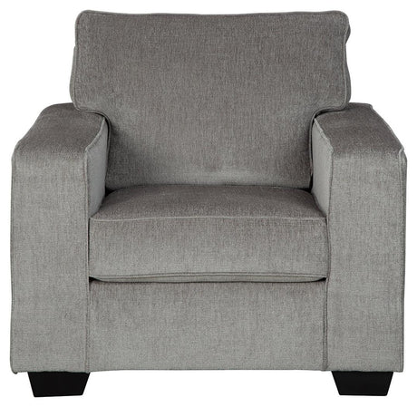 Altari Alloy Chenille Chair head-on view showcasing ergonomic comfort