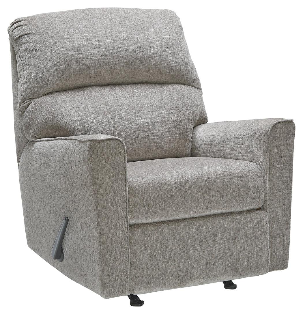Altari Alloy Chenille Recliner side view