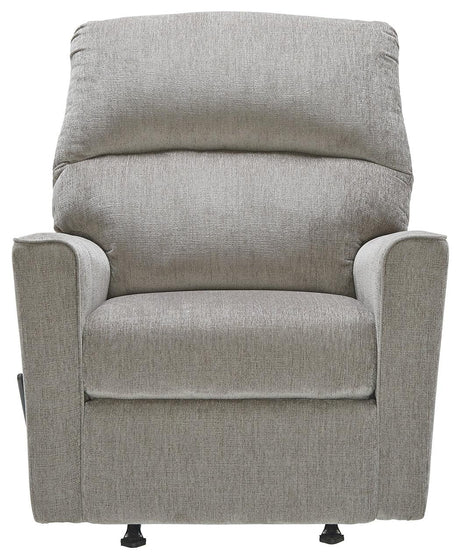 Altari Alloy Chenille Recliner side reclined position