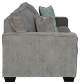 Side view showing armrest of Altari Alloy Chenille Sofa