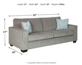 Altari Chenille Queen Sofa Sleeper side profile