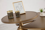 Gold 2-piece coffee table set in living room setting