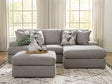 Lindon Smoke 2-Piece Sectional with Chaise and Oversized Accent Ottoman — product view