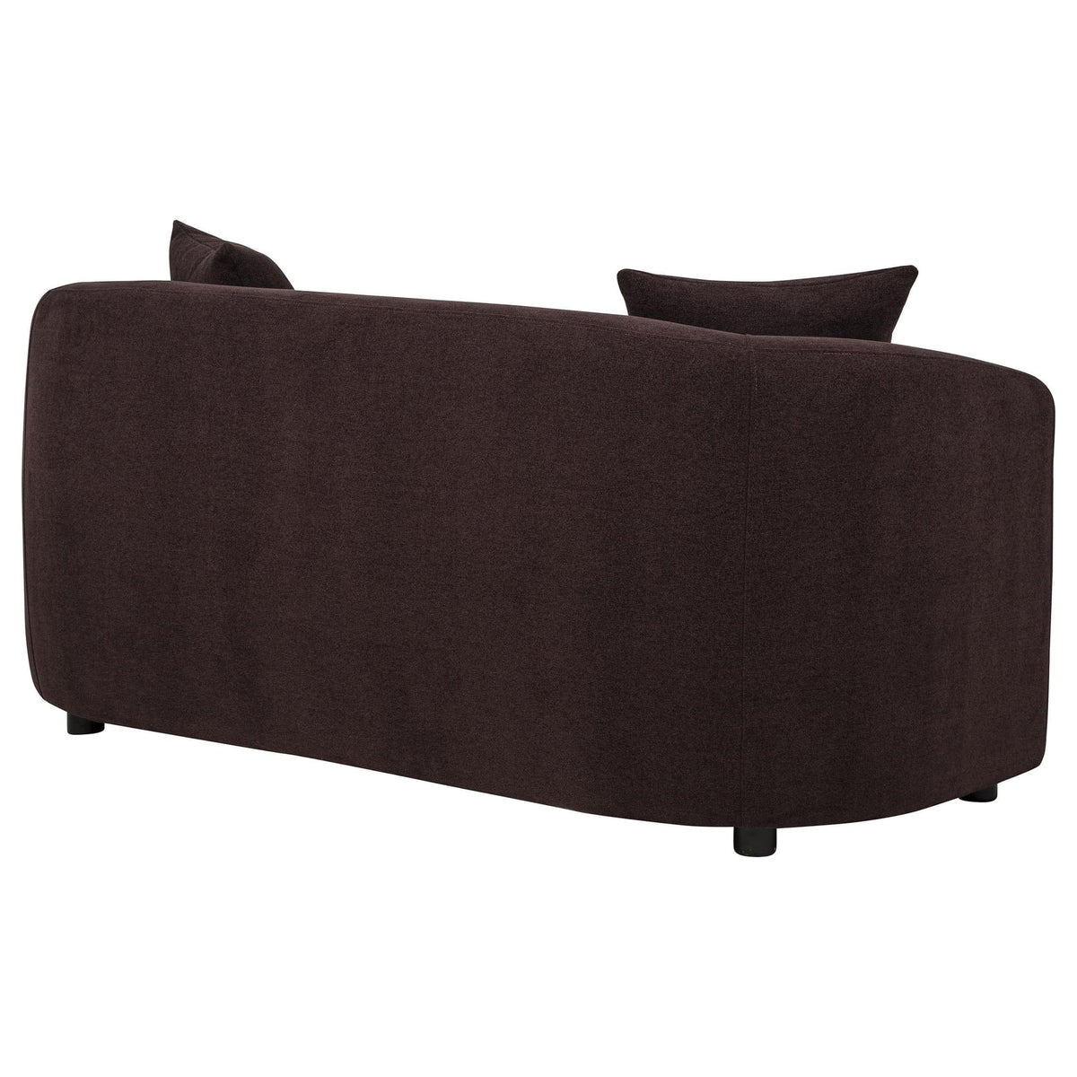 Delroy 2-Seat Stationary Loveseat in Aubergine Polyester Upholstery — product image 6