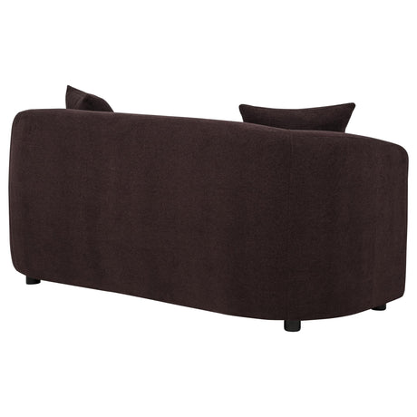 Delroy 2-Seat Stationary Loveseat in Aubergine Polyester Upholstery — product image 6