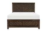 side view of parnell rustic cherry panel bedroom set bed