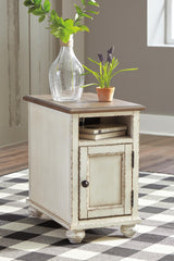 Realyn White/Brown 2 End Tables — product view
