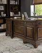 Hartshill Burnished Oak Executive Desk front view