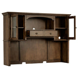 Open view of bottom storage with adjustable shelves in Hartshill Hutch
