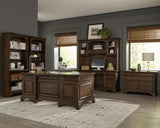 Side angle of Hartshill Hutch in burnished oak