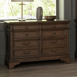 Hartshill 5-Drawer File Cabinet Burnished Oak front angle