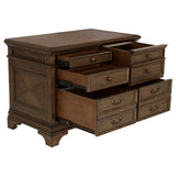 Hartshill Burnished Oak File Cabinet side view