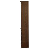 Hartshill Bookcase with Cabinet burnished oak side profile