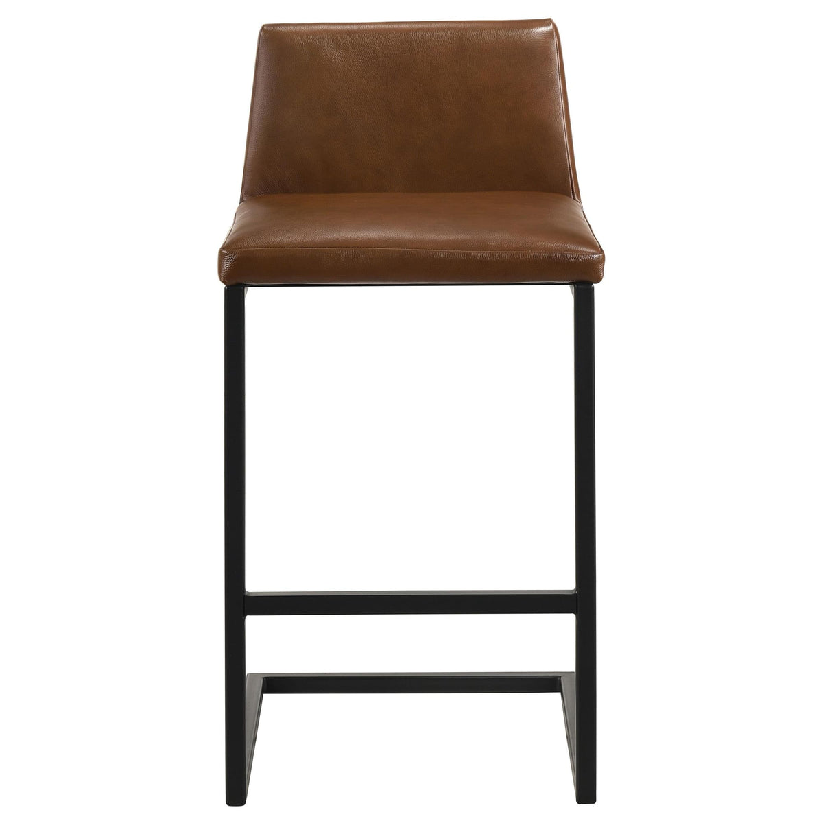 Vardon Dark Brown Genuine Leather Bar Stool Set of 2 — product image 3