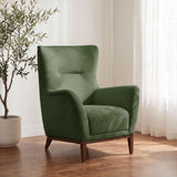 Catala Upholstered High Back Accent Chair in Matcha and Coffee — product image 2