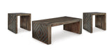 Brown 3-Piece Coffee Table Set — product view