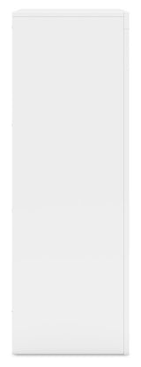 Binterglen White Chest of Drawers — side view