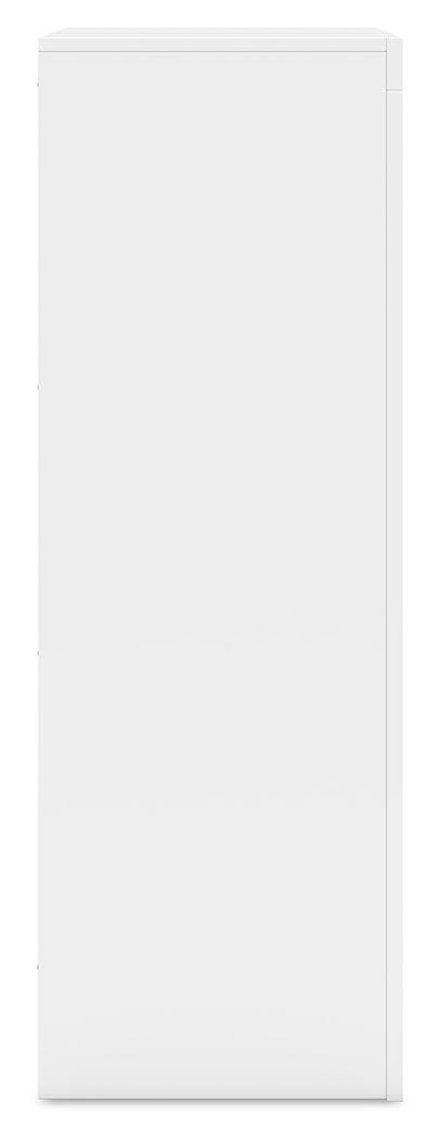 Binterglen White Chest of Drawers — side view