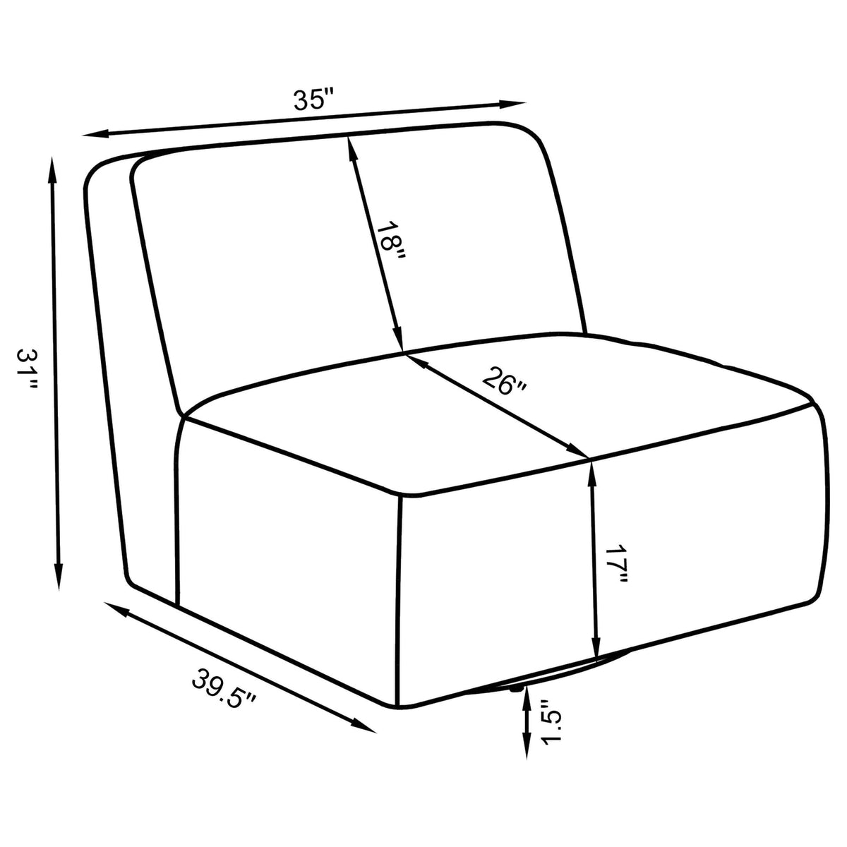 Badoer Faux Fur Swivel Accent Chair Ecru — product image 10