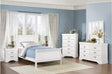 Mayville White sleigh bed front view