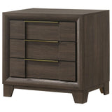 Farre Dark Brown 2-Drawer Nightstand — product image 4