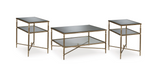 Aged Gold Mirrored Coffee Table and End Table Set — product view