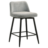 Mellor Grey Fabric Upholstered Swivel Counter Chair Set of 2 — product image 2