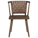 Tallis Brown Woven Leatherette Back Dining Side Chair Set of 2 — product image 3