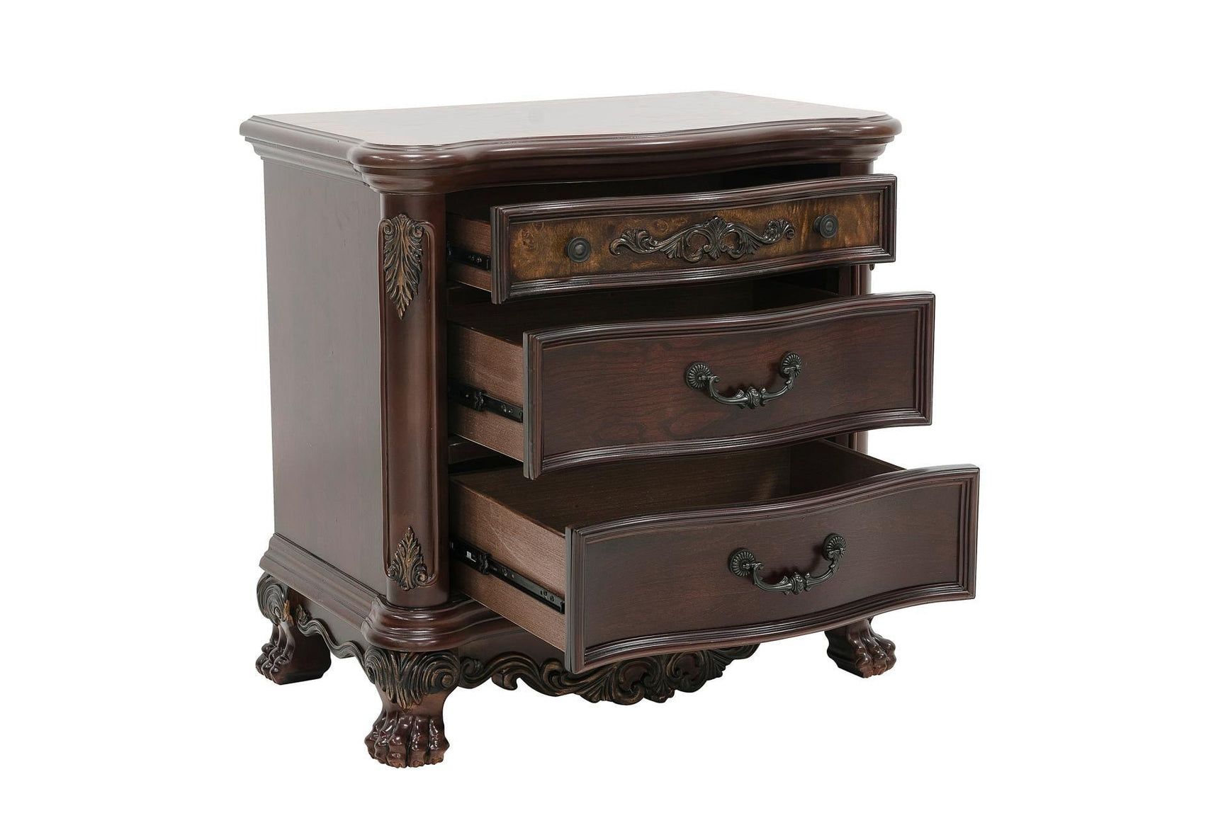Deryn Park Cherry Modern Traditional Solid Wood Poster Bedroom Set - Ella Furniture