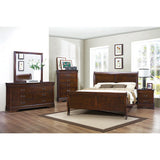 Mayville Brown Cherry Full Sleigh Youth Bed angled detail