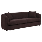 Delroy 3-Seat Stationary Sofa in Aubergine Polyester — product view