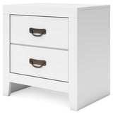 Binterglen White Nightstand — angled view