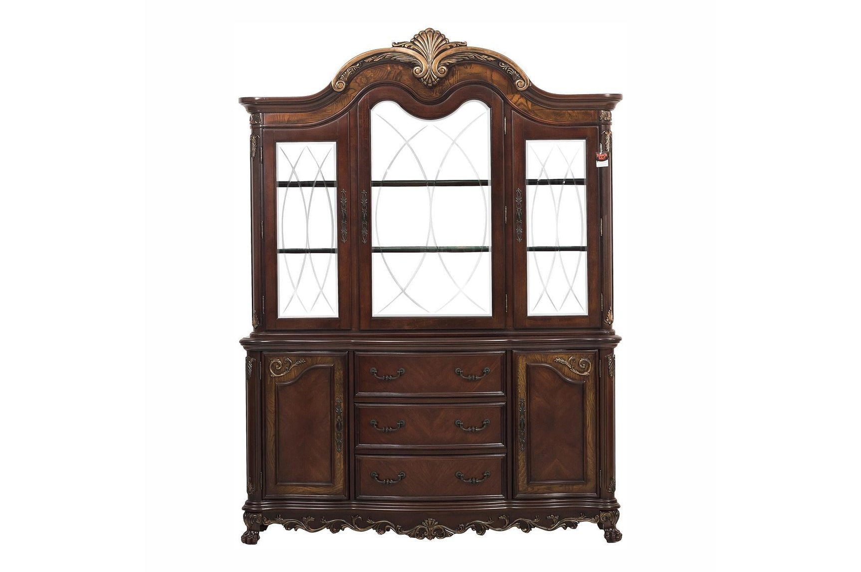 Deryn Park Cherry Traditional Solid Wood Plush Upholstered Seat Rectangular Dining Room Set - Ella Furniture