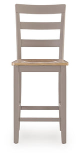 Harperfeld Natural/Gray Counter Height Barstool — front view