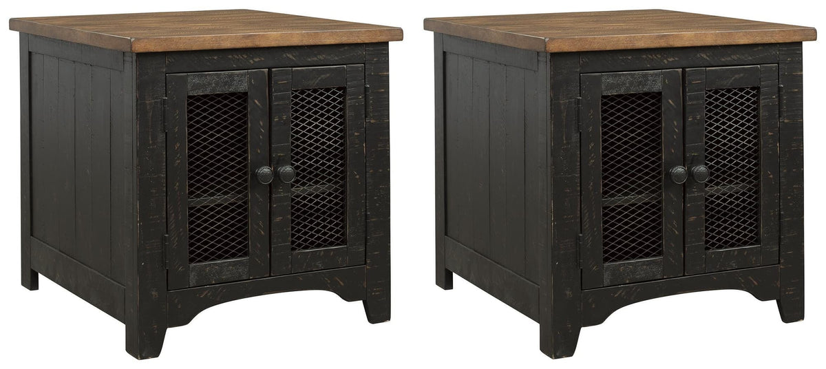 Valebeck Black/Brown 2 End Tables — product image 2